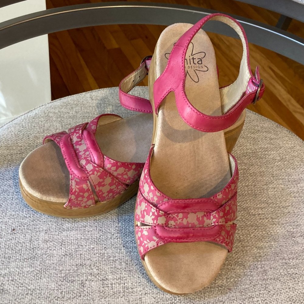 Sanita pink sandals, size 37